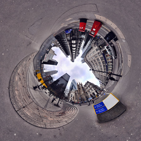 City of london with tunnel effectのeditorial素材