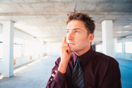 Businessman thinkingの写真素材