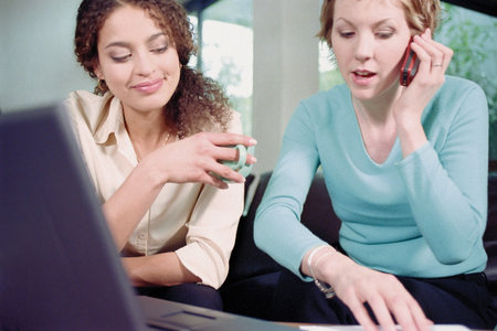 Women working at homeの写真素材