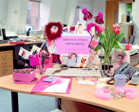 Desk at a dating agencyのeditorial素材
