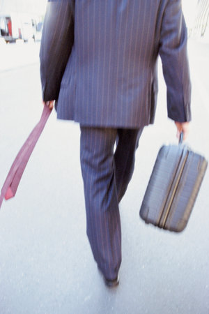 Businessman in airport terminalの写真素材