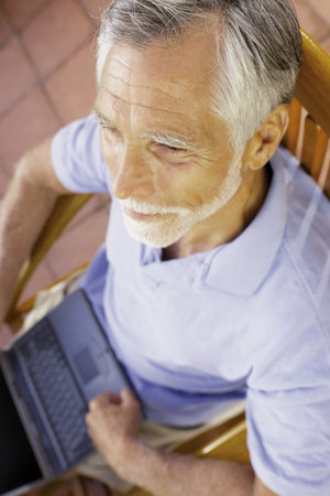 Man with computerの写真素材