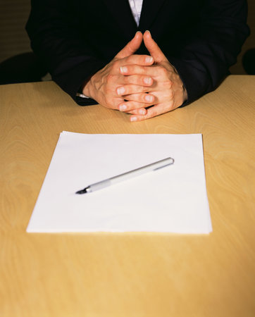 Businessman with documentの写真素材