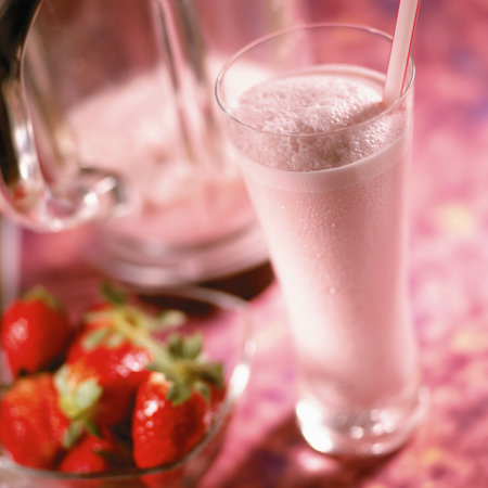 Milkshake close up background.の写真素材