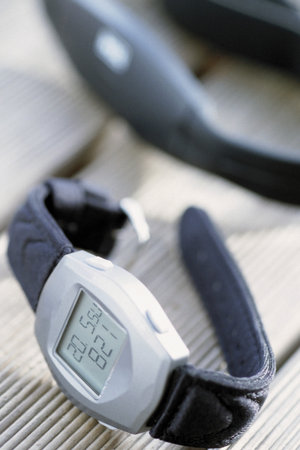 Digital wristwatch background.の写真素材