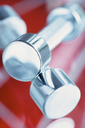 Dumbbell close up viewの写真素材