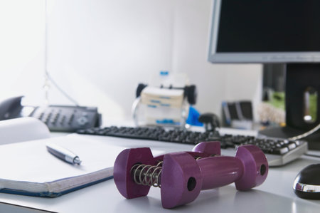 Handgrip on deskの写真素材