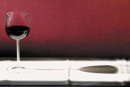 Glass of red wineの写真素材