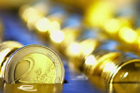 Euro coins background.の写真素材