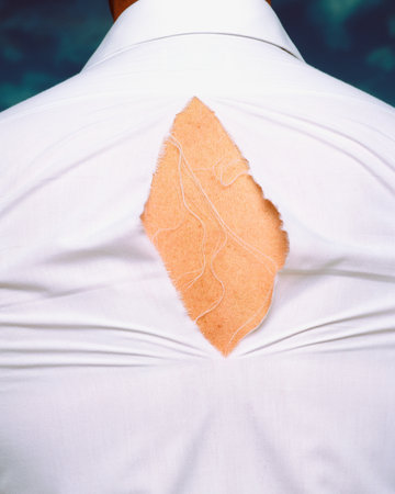 Man wearing very tight shirt