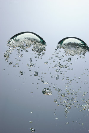 Air bubbles in water