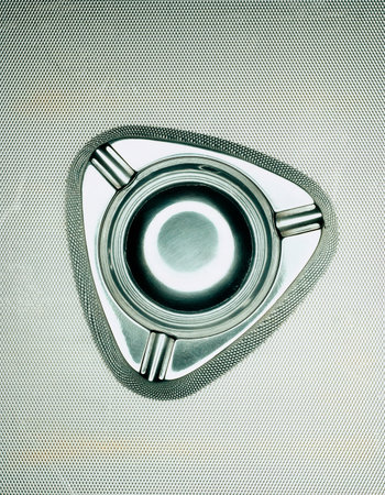 Metal ashtray background.の写真素材