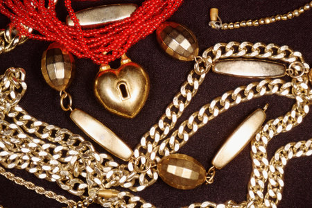 Jewelry accessories background.