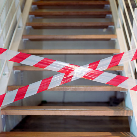 Sealed staircase background.の写真素材