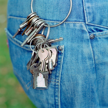 Bunch of keys background.の写真素材