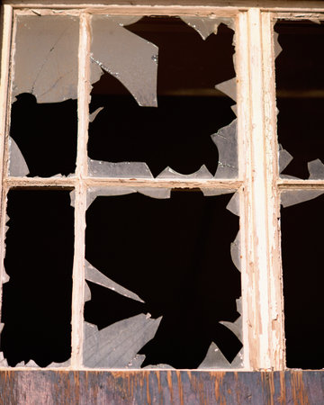 Broken window-panes