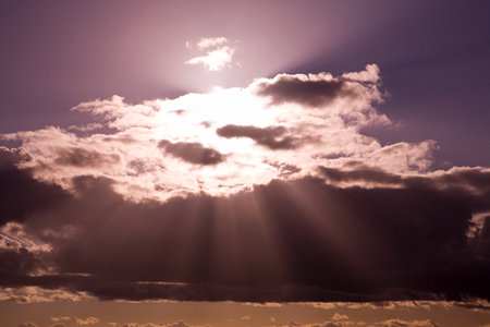 Sunlight through clouds