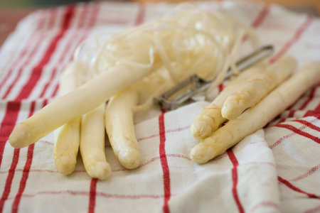 Asparagus background.の写真素材