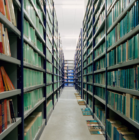 Books in an archiveの写真素材