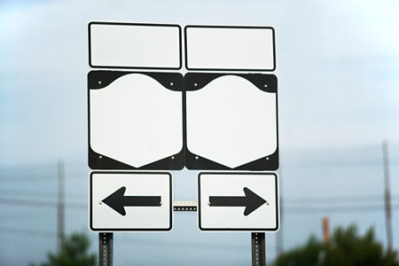 Blank highway signsの写真素材