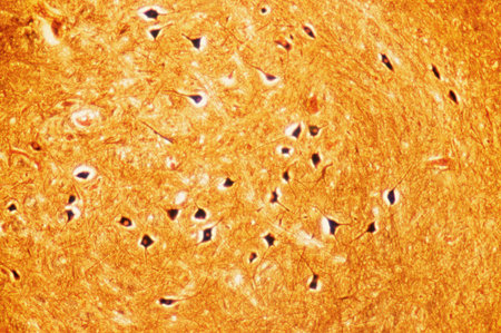 Nerve cells from brain stemの写真素材