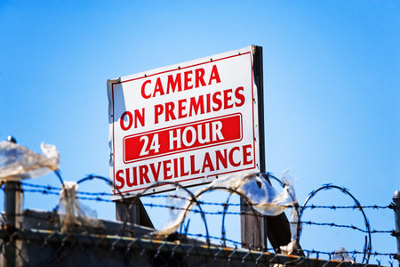 Surveillance signの写真素材