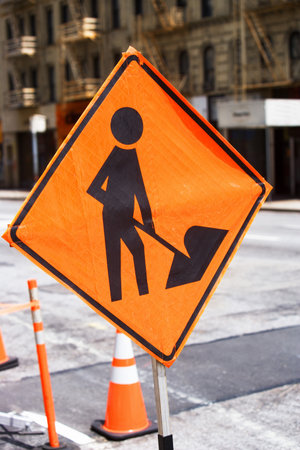 Roadworks sign