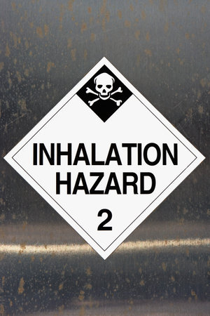 Inhalation hazard signageの写真素材