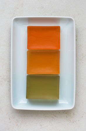 Soaps in a dishの写真素材