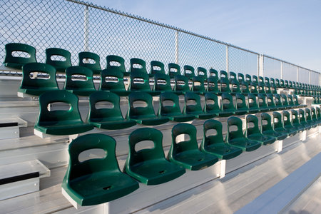 Empty stadium seatsの写真素材