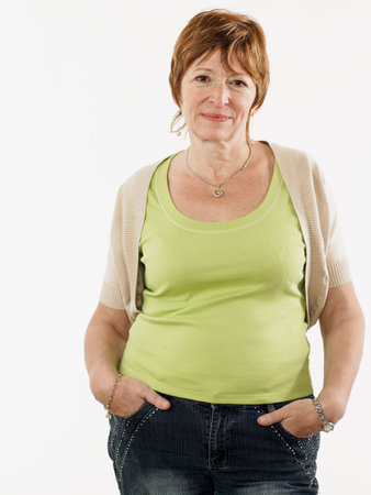 Portrait of a mature womanの写真素材