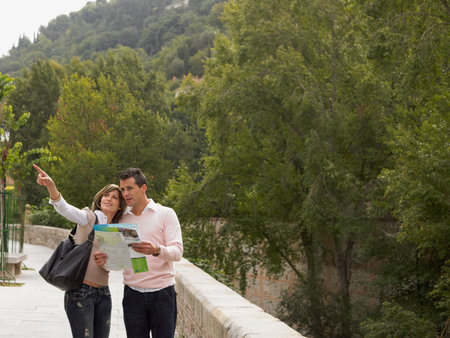 Couple sightseeingの写真素材