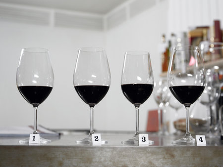 Row of wine glasses