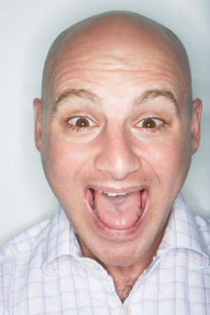 Man looking at camera.の写真素材