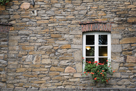 Window of a traditional german houseの写真素材