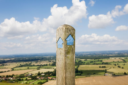 A sign postの写真素材