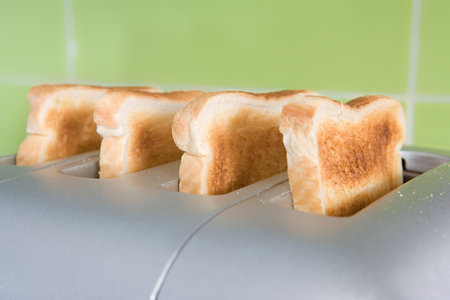 Toast in a toaster