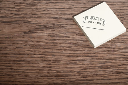 Stamp on adhesive note