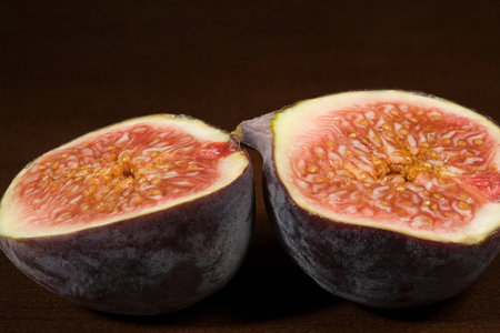 Fig cut in halfの写真素材