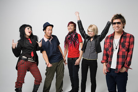 Stylish japanese youthsの写真素材