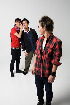 Japanese youths joking around