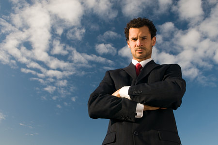 Businessman with arms crossedの写真素材