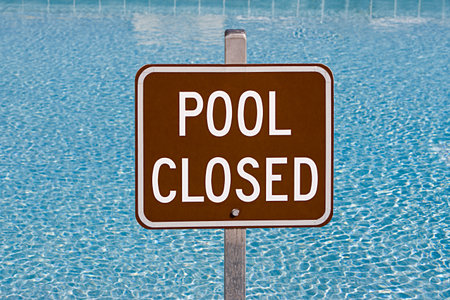 Pool closed signの写真素材
