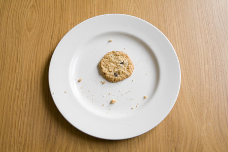 Cookie on a plateの写真素材