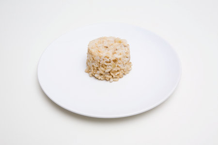 Stack of brown riceの写真素材