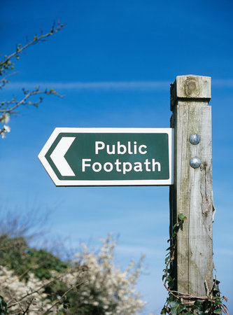 Footpath signの写真素材