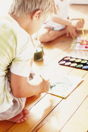 Girl paintingの写真素材