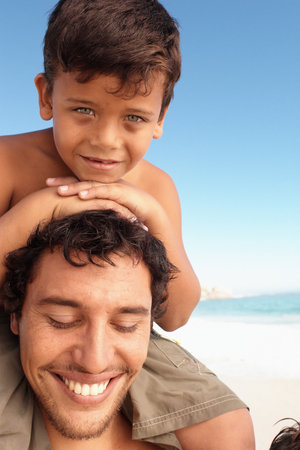Happy father and sonの写真素材
