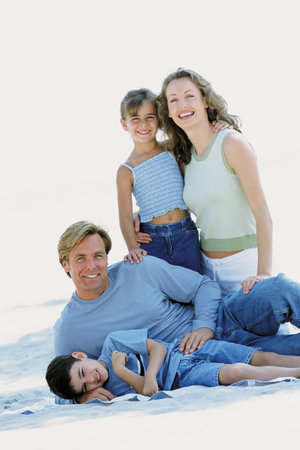 Portrait of a familyの写真素材