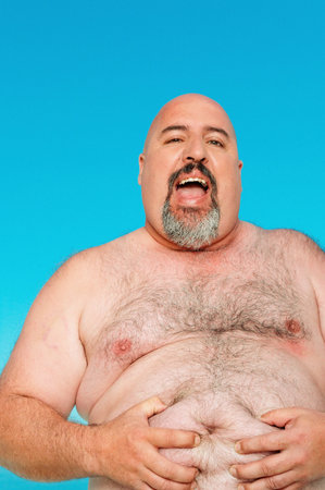 Overweight manの写真素材
